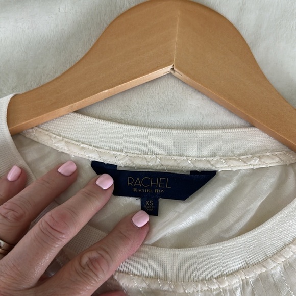 Rachel Cream Sheer Long Sleeve Blouse NWT - Picture 3 of 9